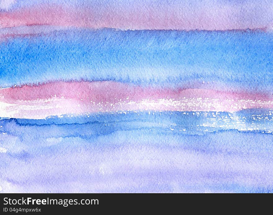 Abstract background made a watercolor on textured paper. Abstract background made a watercolor on textured paper.