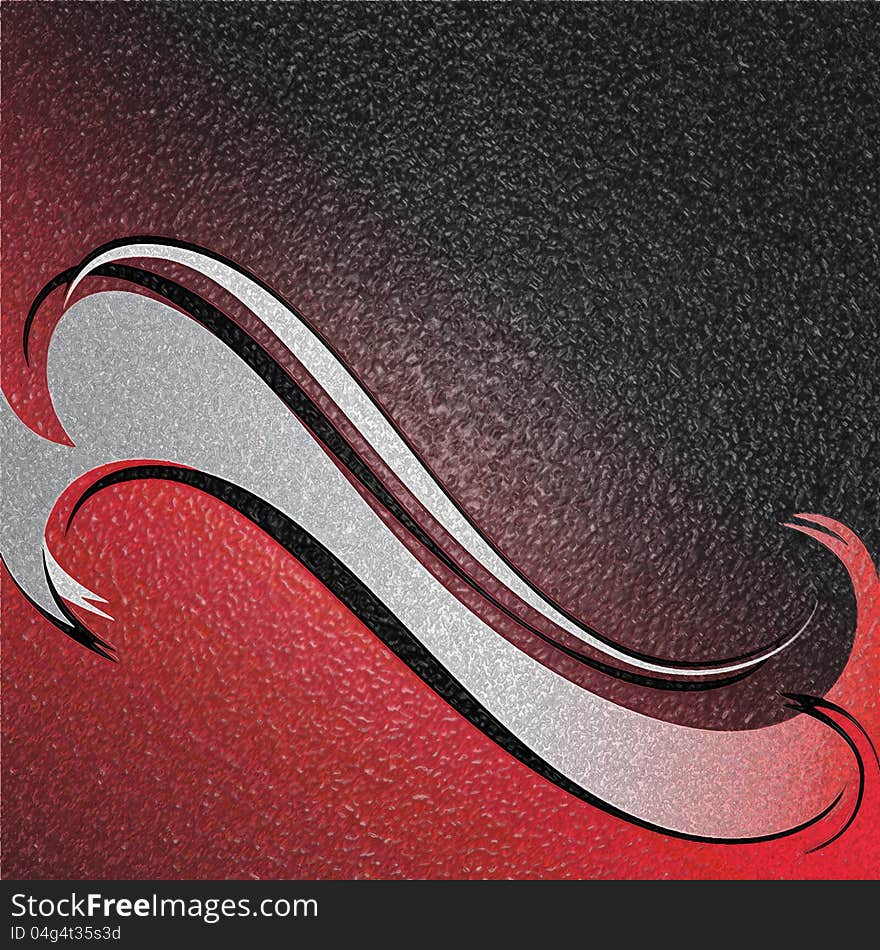 Red wave. Abstract background.