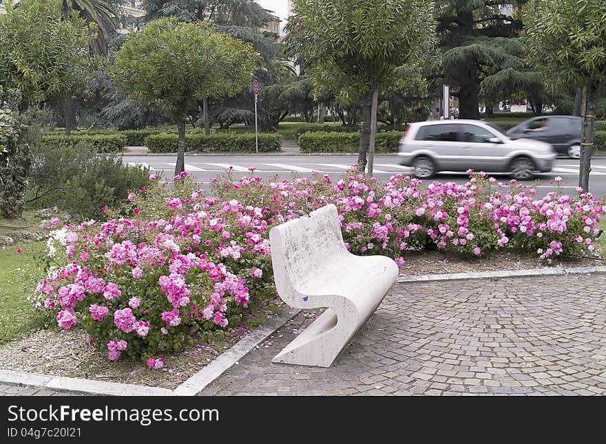 Detail of beautiful garden in la spezia