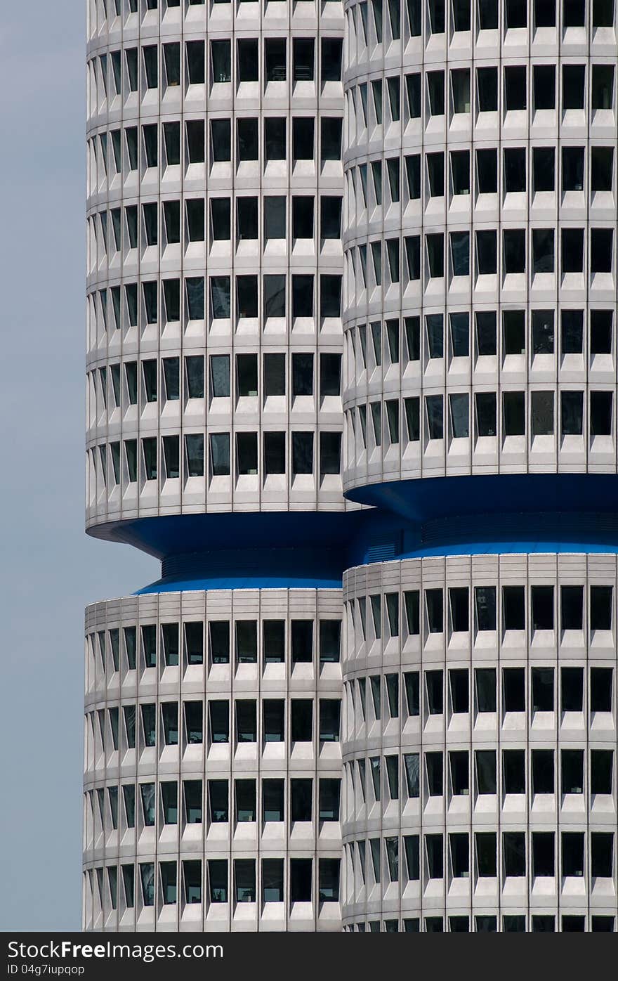 Modern office architecture at the BMW center in Munich, Germany