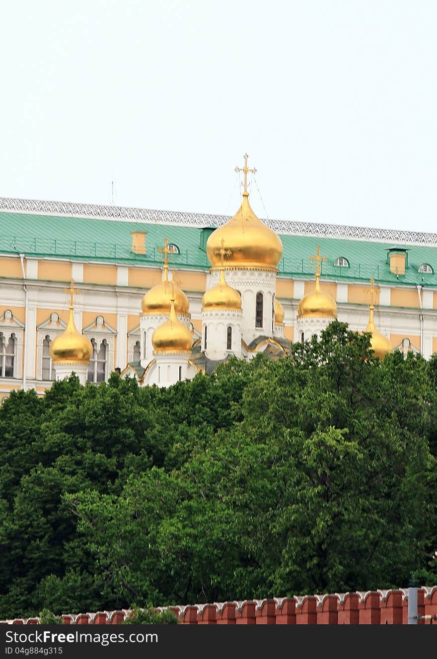 View of the Kremlin from side of Moscow River. View of the Kremlin from side of Moscow River