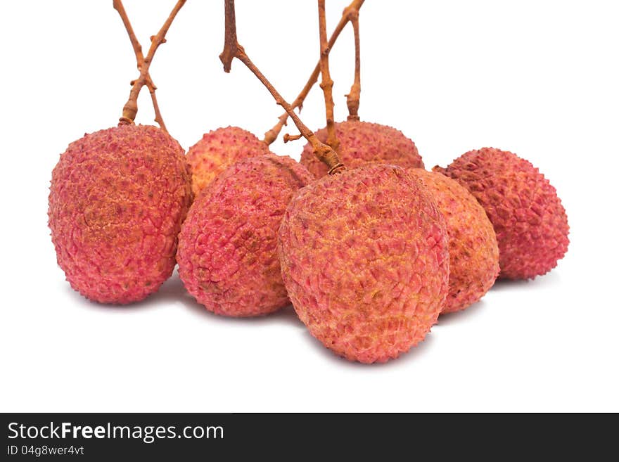 Thai lychees are a bunch of red and orange leaves no.