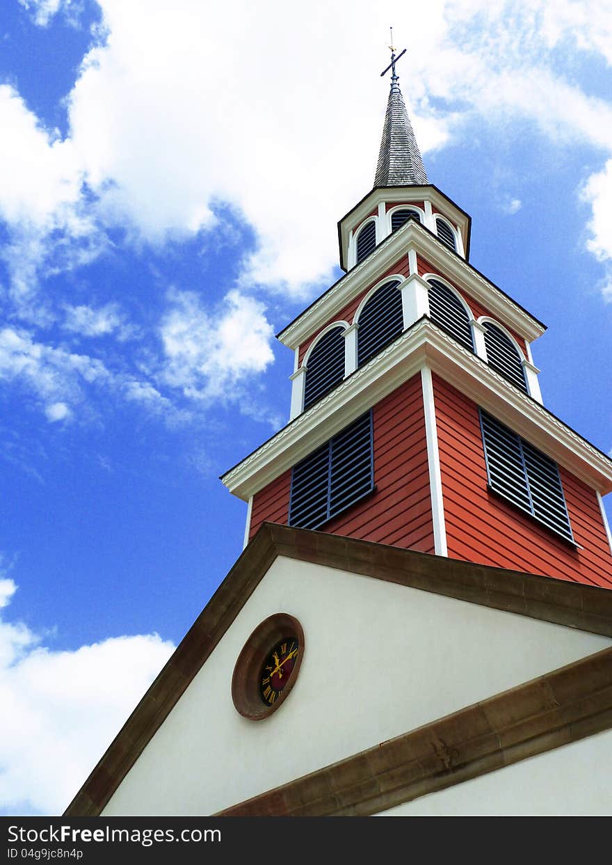 Sweet Creole Style Church of the Carribean Island of Martinique. Sweet Creole Style Church of the Carribean Island of Martinique