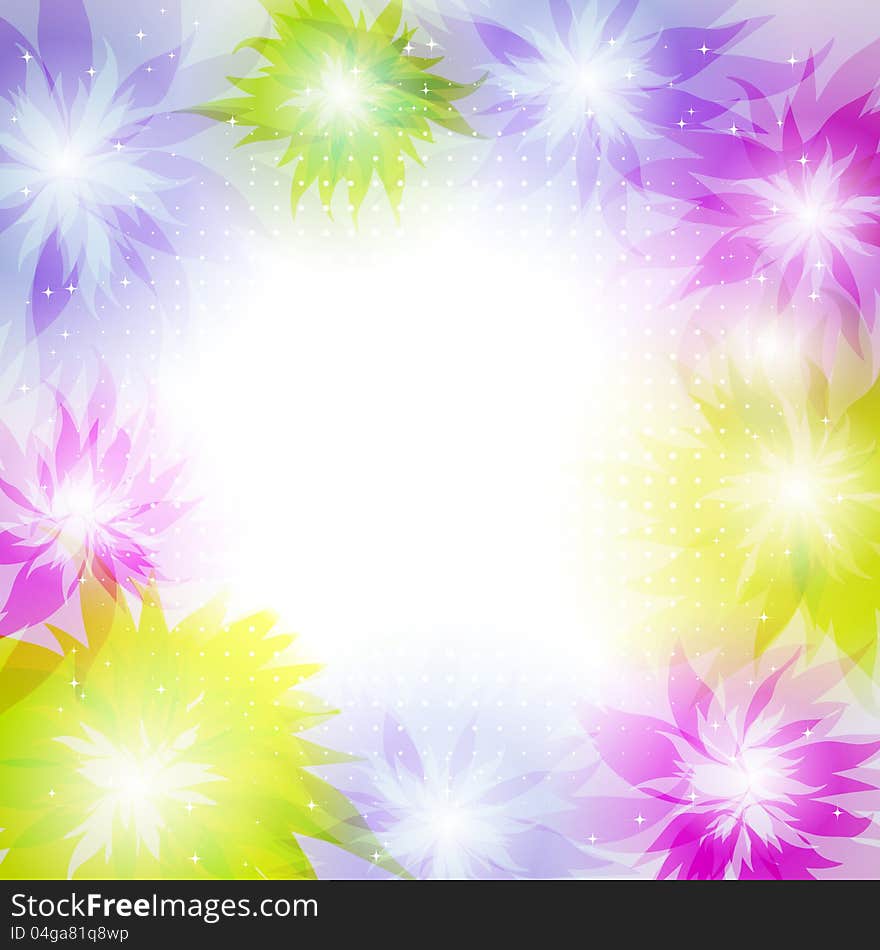 Colorful floral background for your design