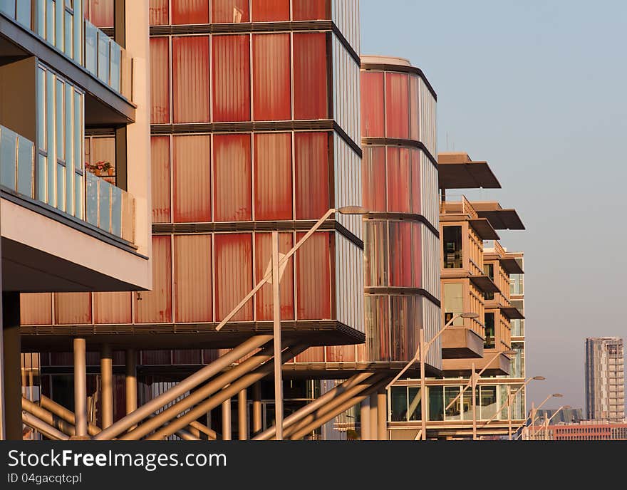 Business buildings at the river Elbe, Hamburg