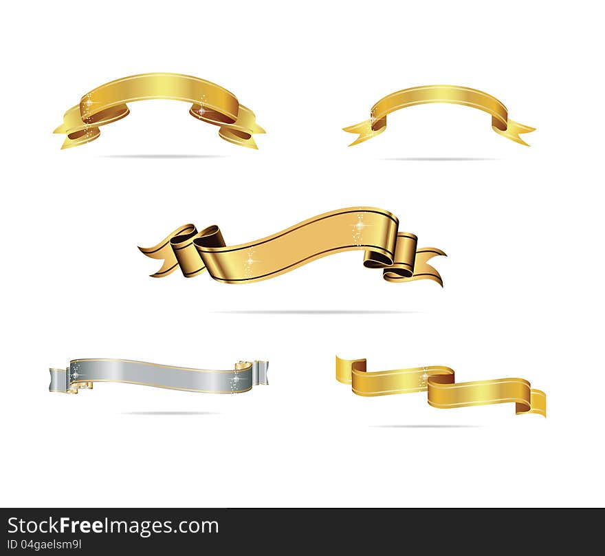 Abstract Design Ribbons Set