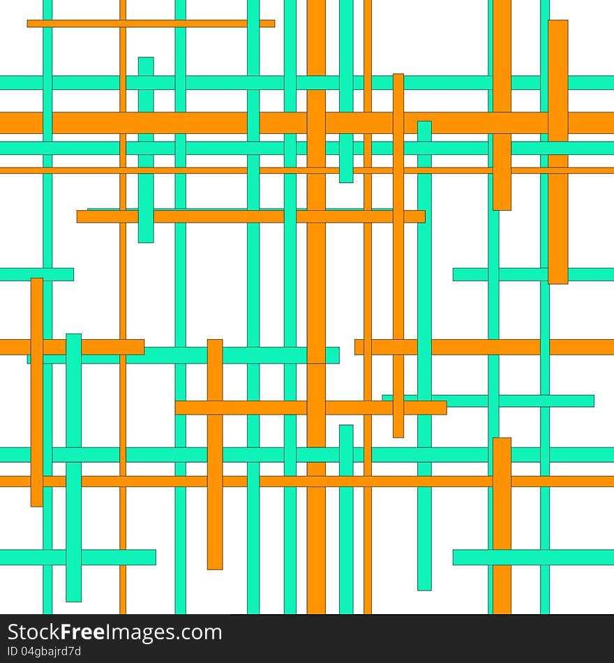 Seamless Green-orange Grid