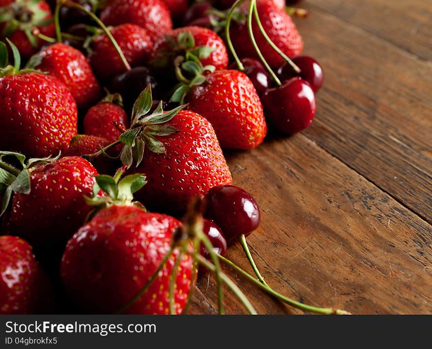 Strawberries and cherries