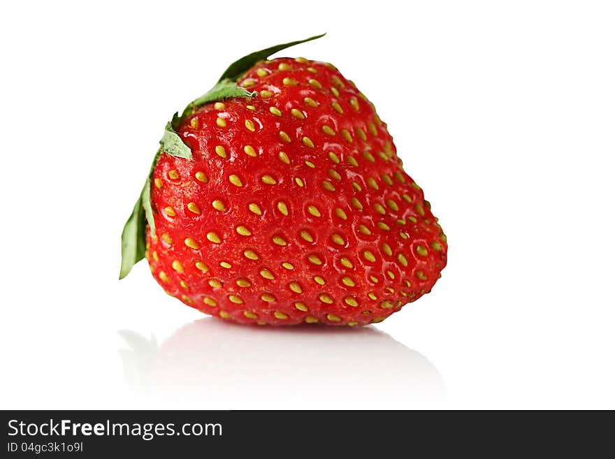 Strawberry,  on a white background. Strawberry,  on a white background.