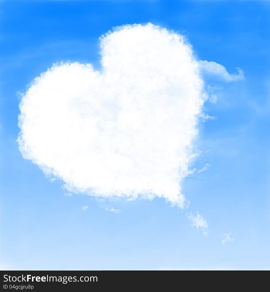 Heart shaped cloud