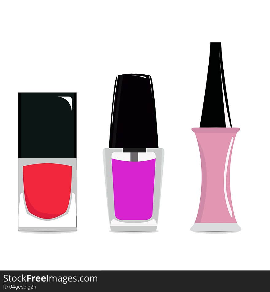 Clip-art with nail polishes