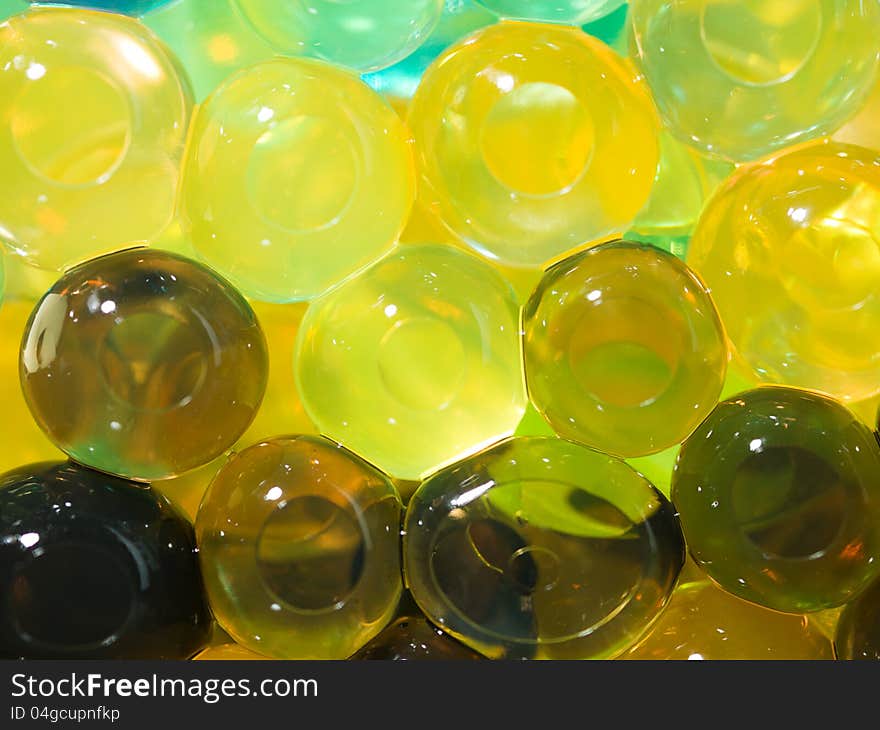 Translucent Bright Yellow Brown Beads