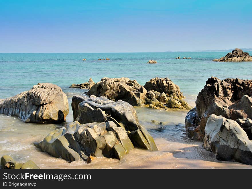 Stones in water