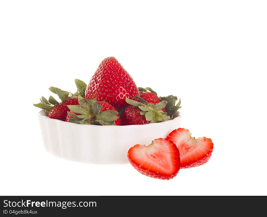 Fresh strawberry isolated on white background