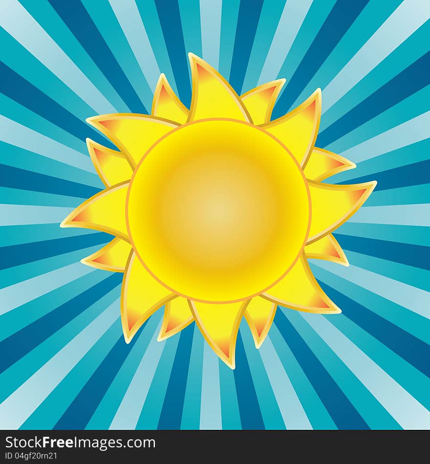 Vector sun background fun summer