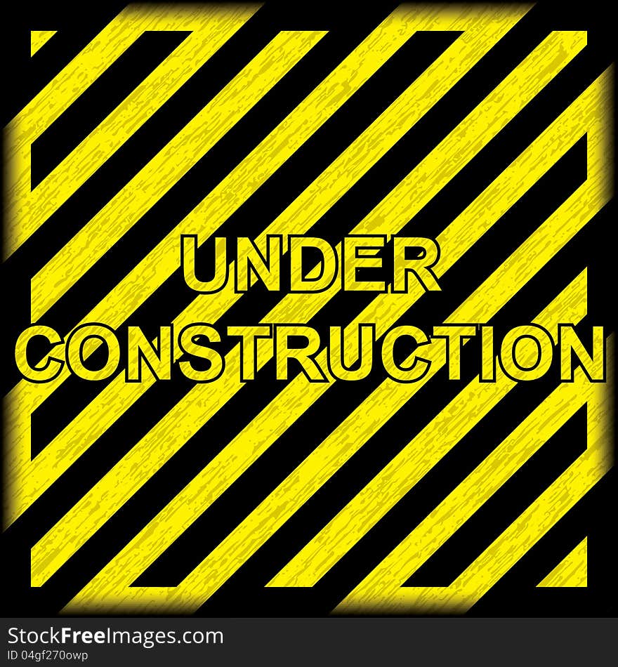 Under construction grunge background