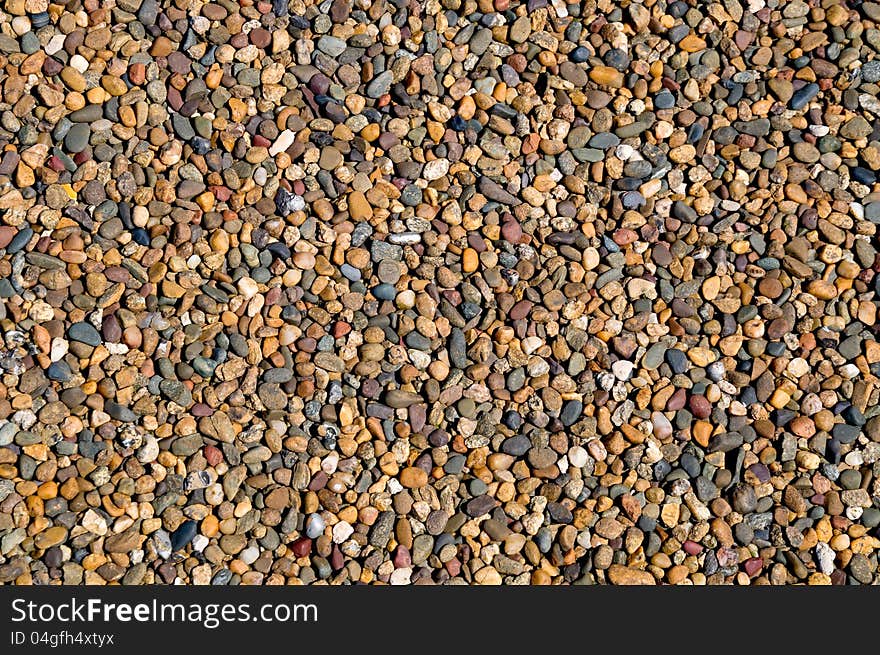 Closeup of a pile of pebbles