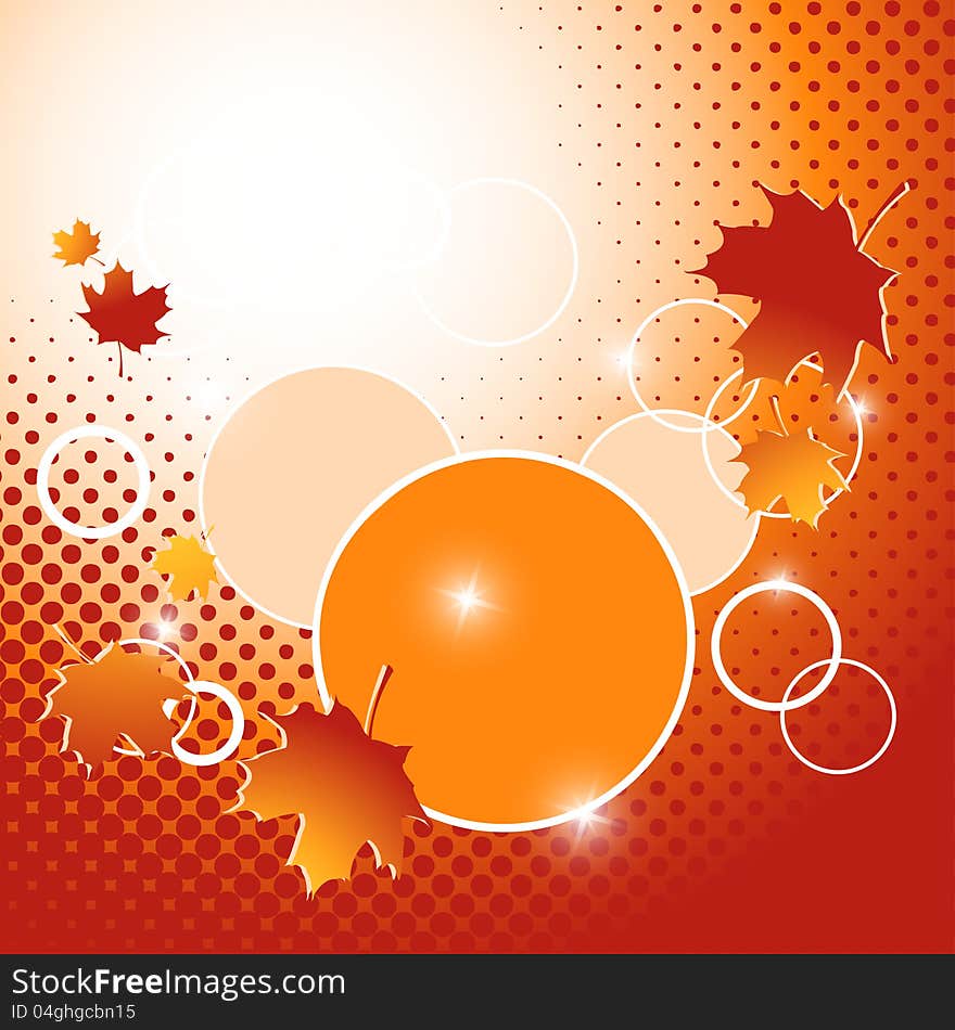 Bright abstract autumn vector backdrop. Eps10