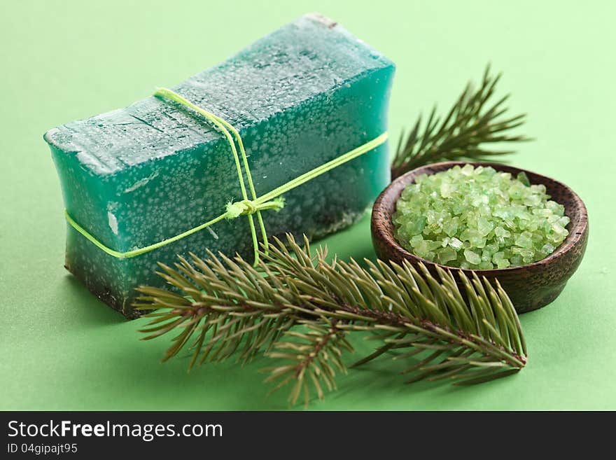 Pine soap with sea-salt.