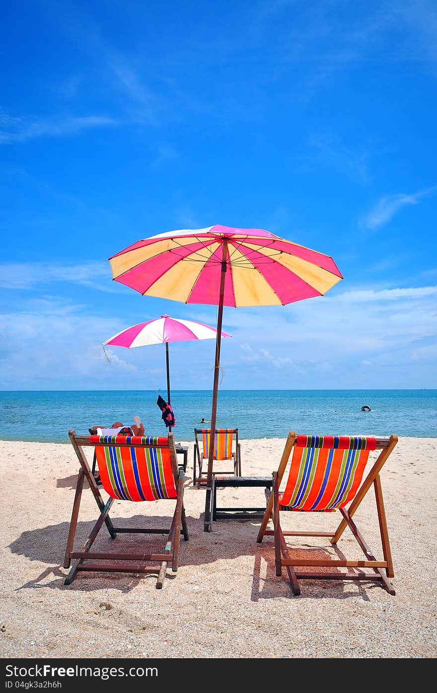 Vacation on the beach in thailand