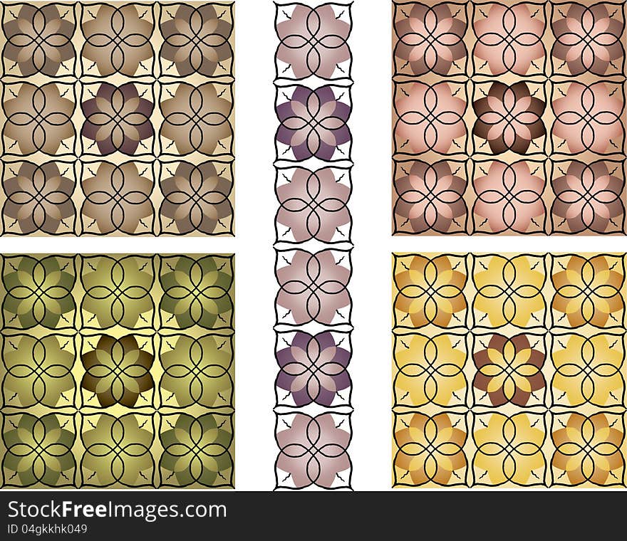 The vector drawing of a elements of ornament. The vector drawing of a elements of ornament.