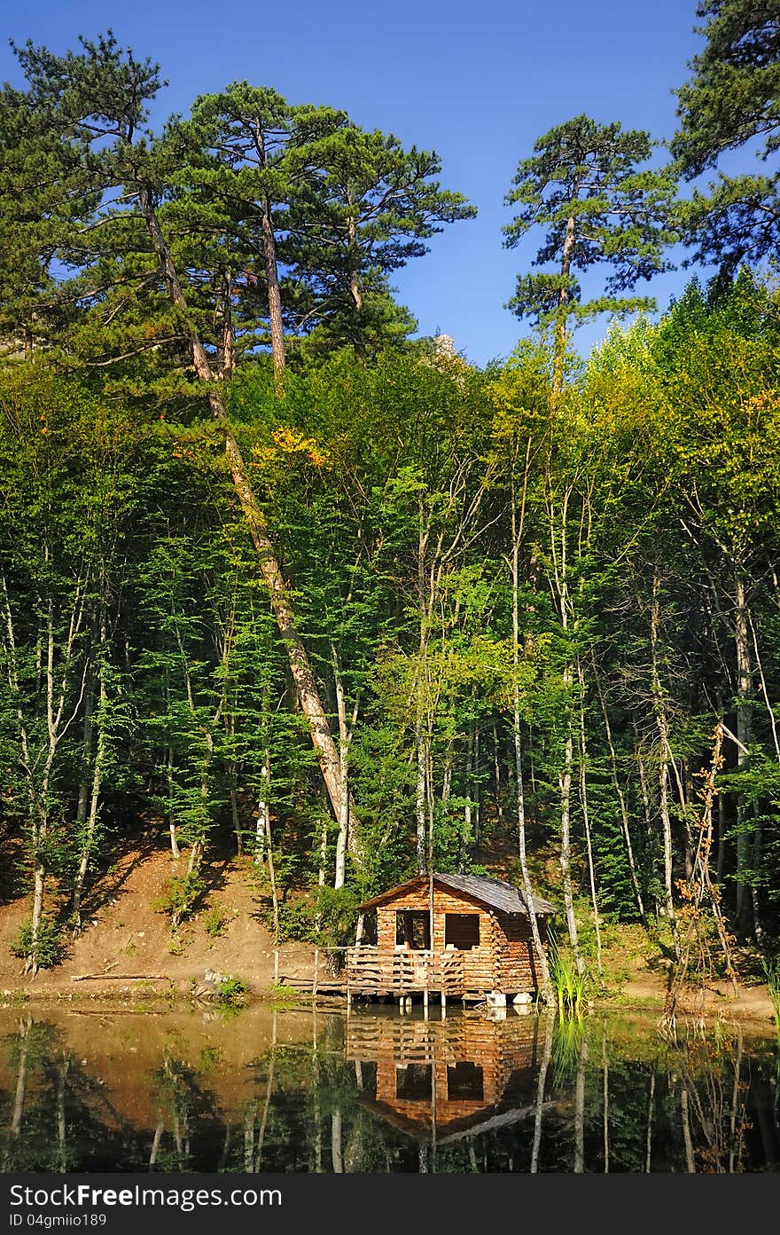 House on the shore of lake