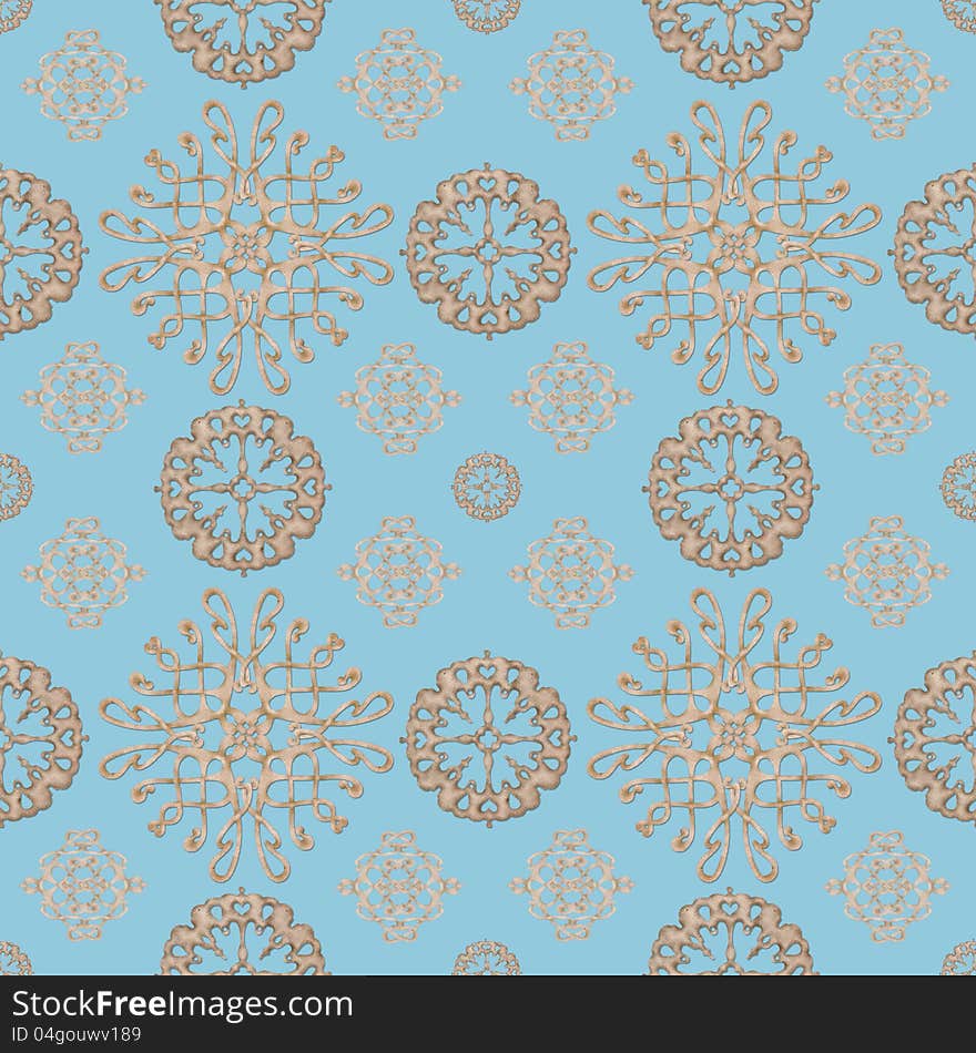 Light blue and brown seamless pattern. Light blue and brown seamless pattern