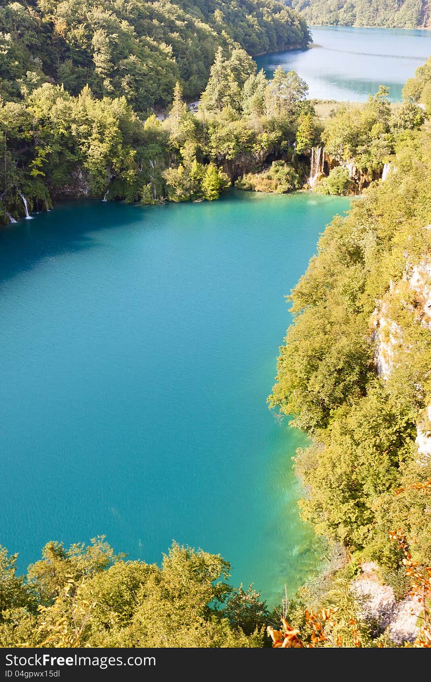 Plitvice lakes aerial view - Croatia