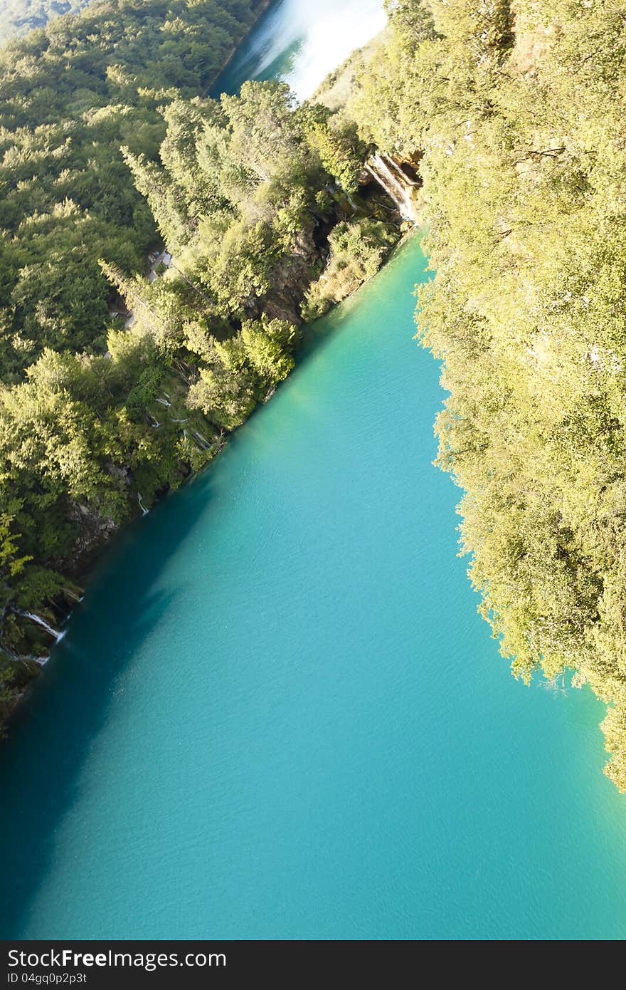 Plitvice lakes - National park in Croatia. UNESCO place. Plitvice lakes - National park in Croatia. UNESCO place.