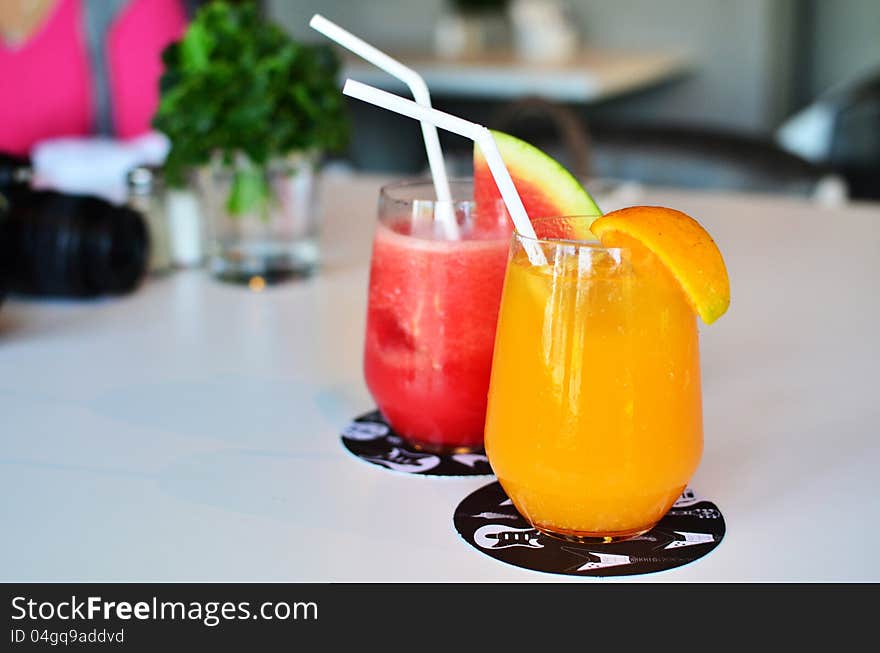 Oranges and Watermelon smoothie