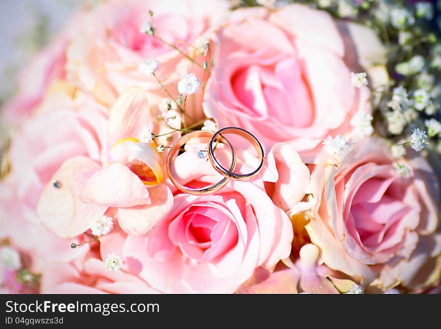 Close up of wedding bouquet