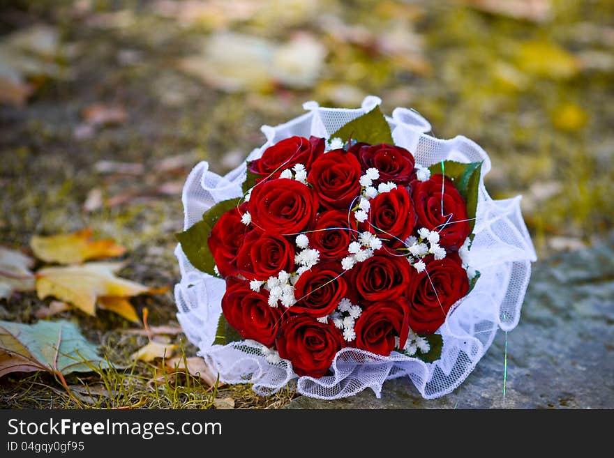 Close up of wedding bouquet