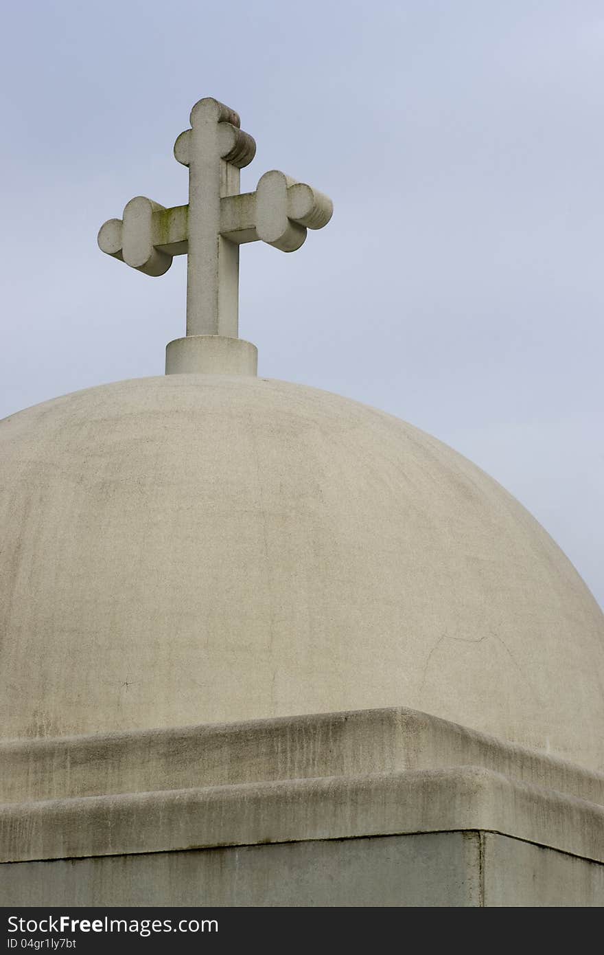 Cement Building Dome Cross Cemetery Northwest