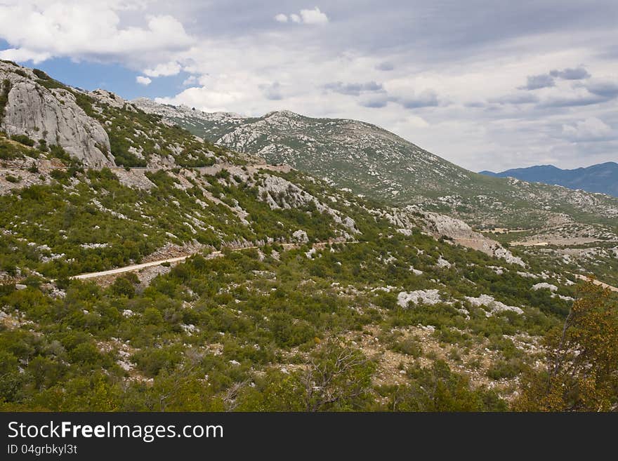 Croatian mountains landscape - central part of country. Croatian mountains landscape - central part of country.