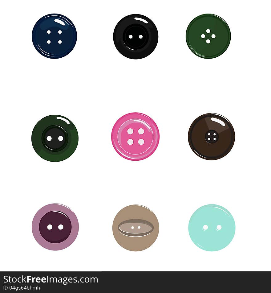 Vector clip-art wwith different buttons