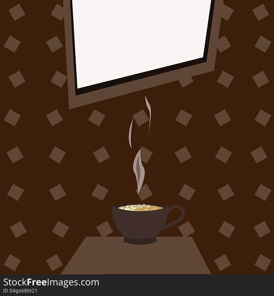 Signboard for cafe, vector illustration