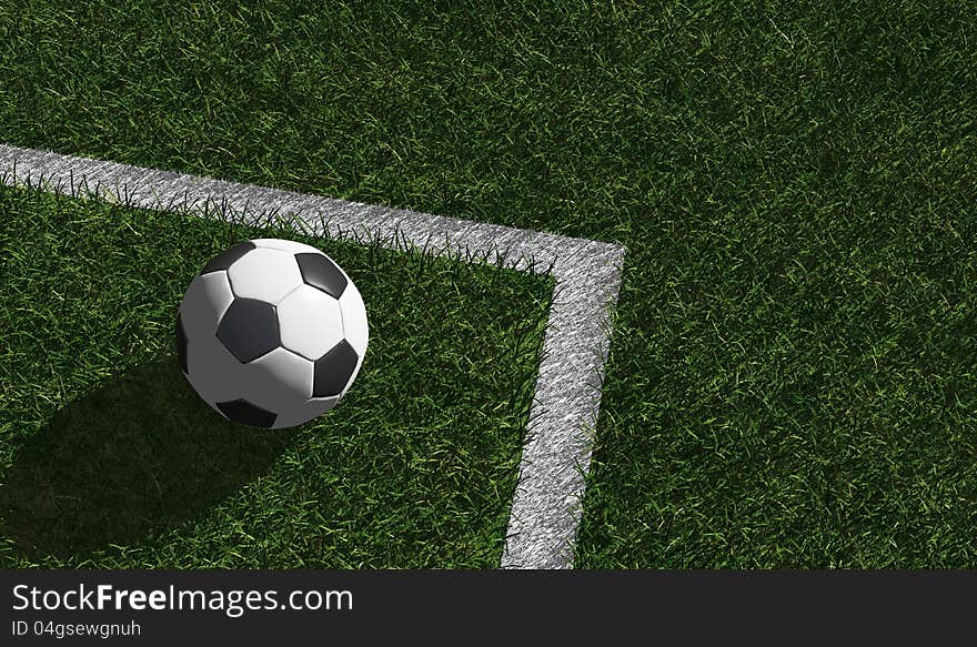 Soccer Ball On Green Grass