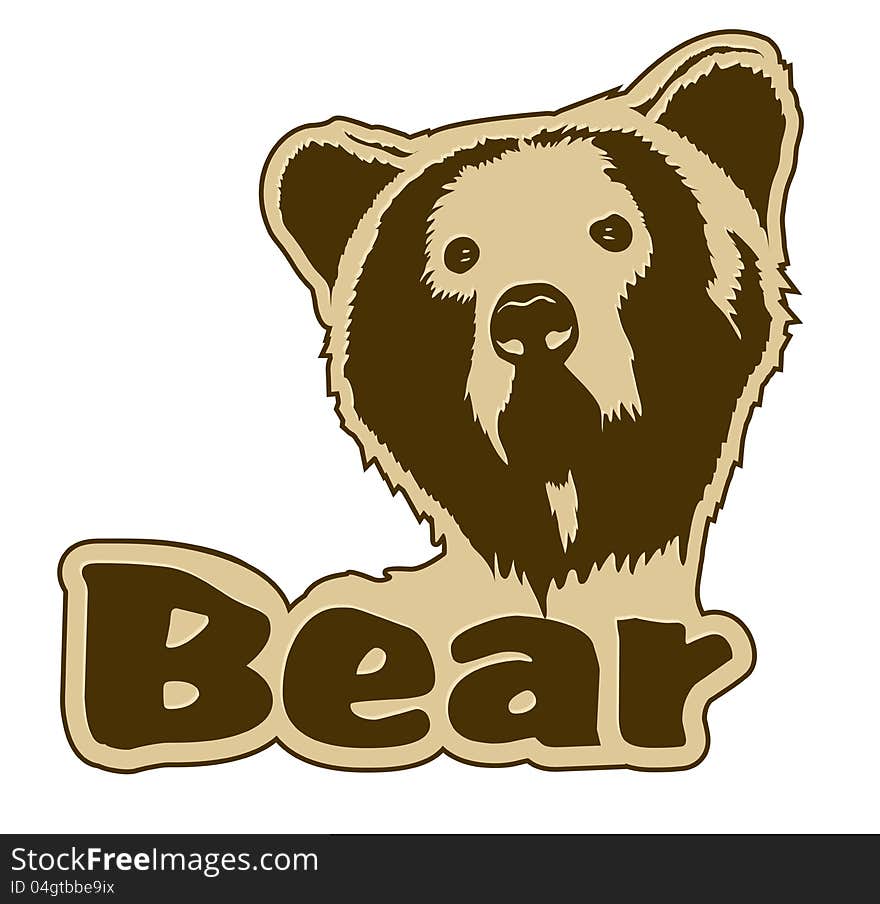 Vector illustration of bear icon