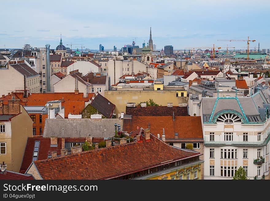 Panorama of the Vienna, Austria.