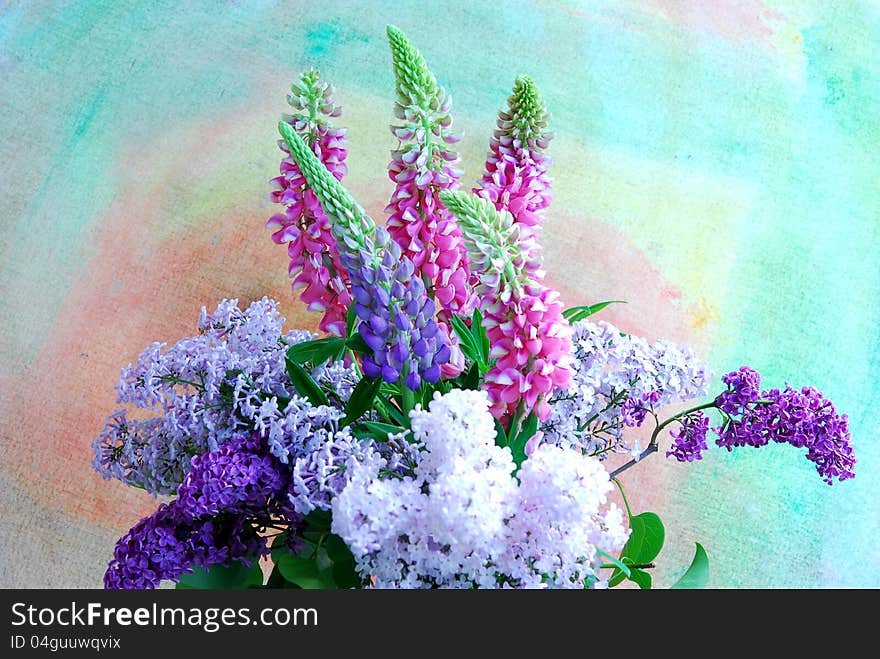 Different flowers with blur background. Different flowers with blur background