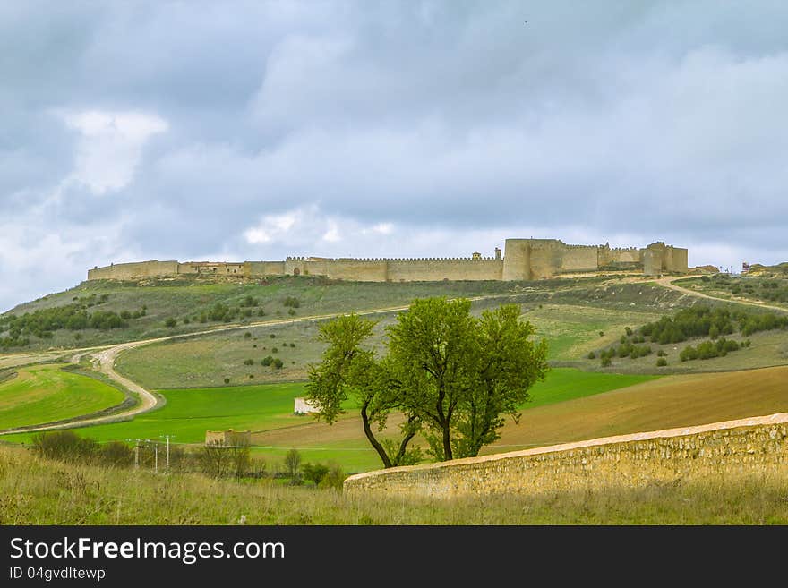 Panoramic view of the Villa of the book Urueña. Panoramic view of the Villa of the book Urueña