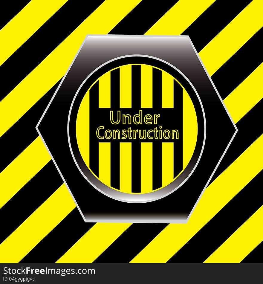 Yellow under construction grunge background. Yellow under construction grunge background