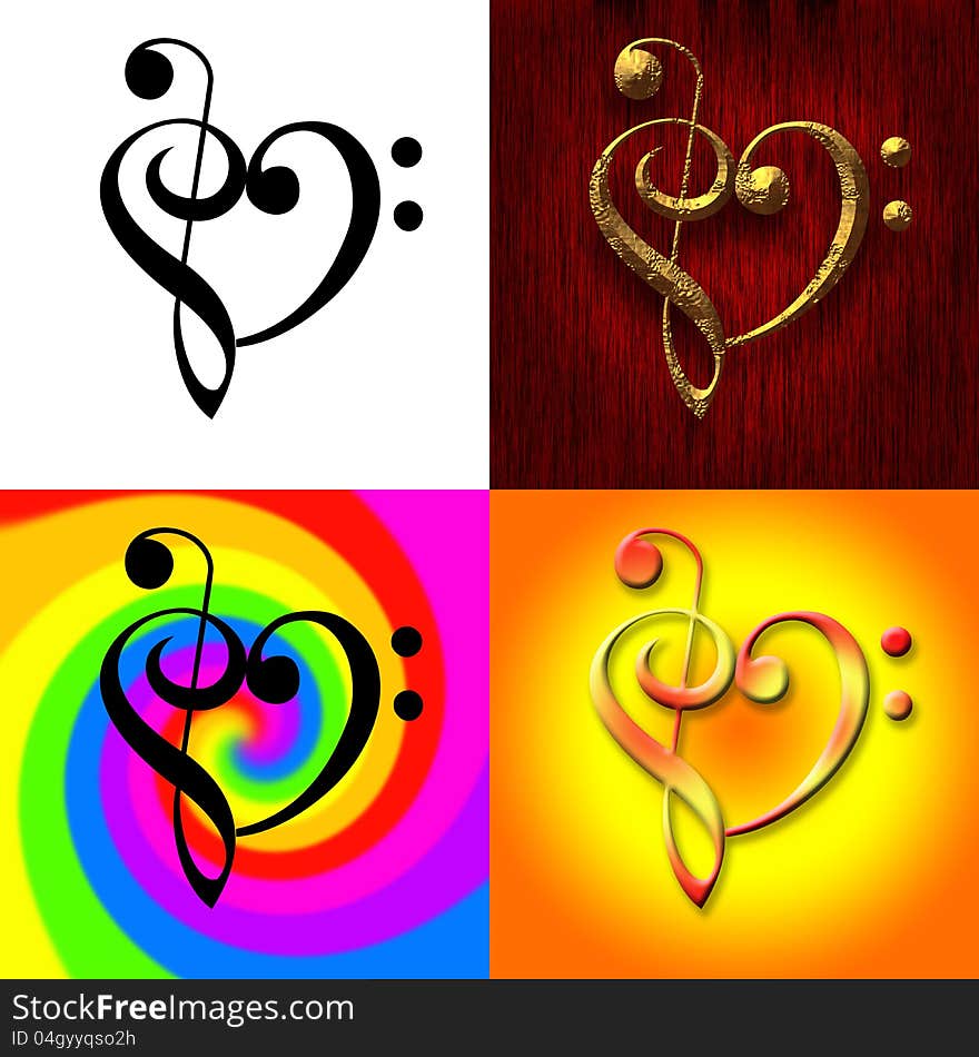 Musical heart graphic made up of a treble clef and a bass clef. PNG file includes black symbol on transparent background. Musical heart graphic made up of a treble clef and a bass clef. PNG file includes black symbol on transparent background.