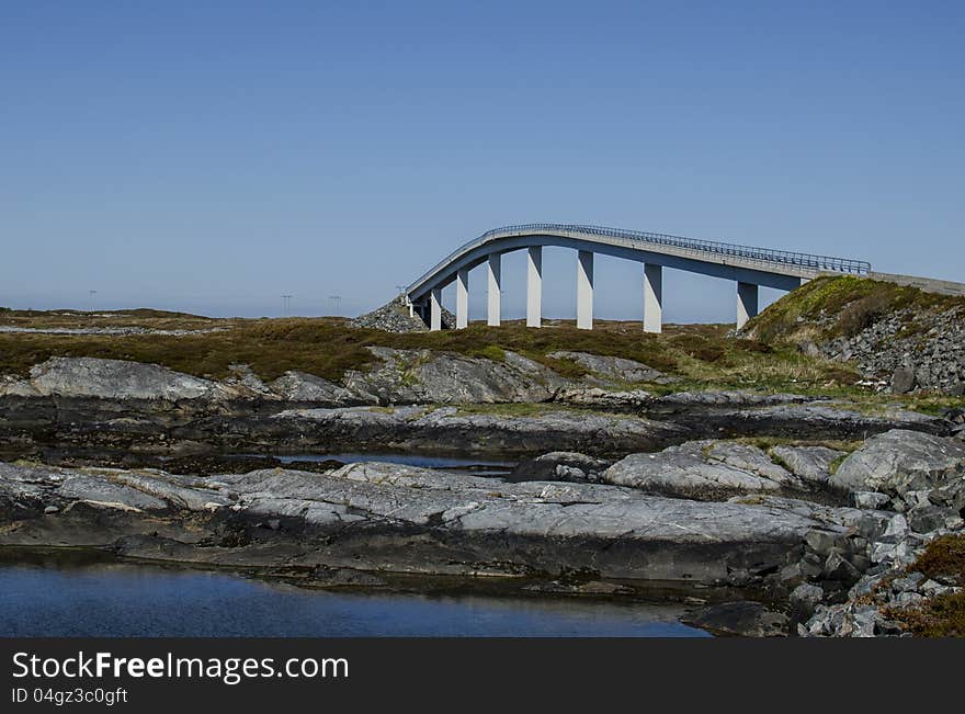 Verjeskiftet bridge on Smøla island. Verjeskiftet bridge on Smøla island