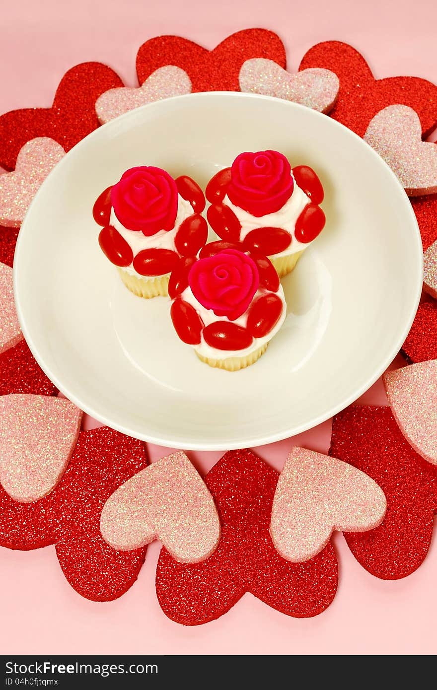 Heart Shapes and Cupcakes