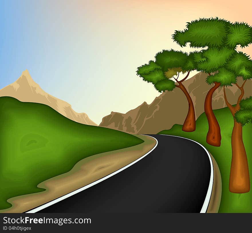 Road And Nature Background