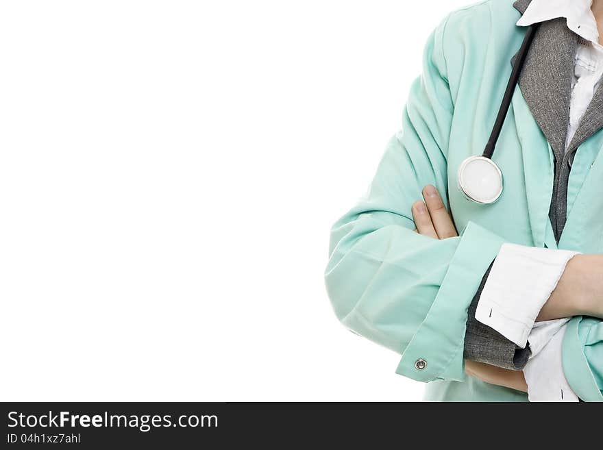 Medical specialist in pose of waiting to begin their work. Medical specialist in pose of waiting to begin their work