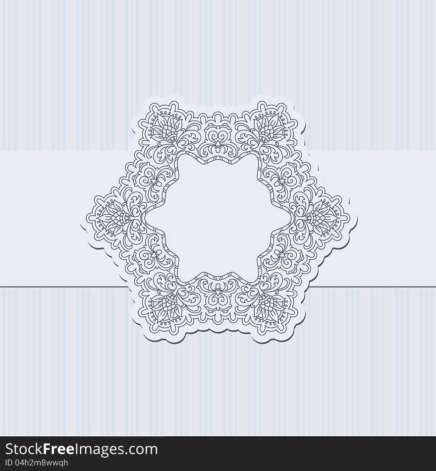 Vector illustration with ornament for greeting card. Vector illustration with ornament for greeting card.