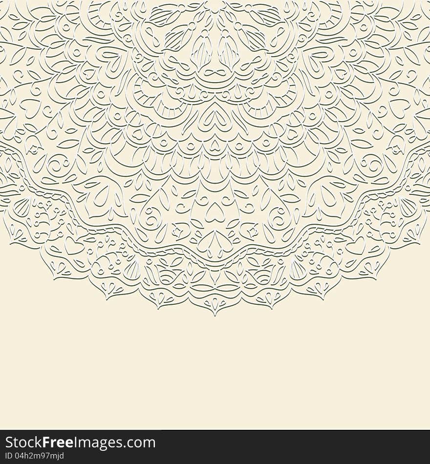 Vector illustration with floral ornament with place for text. Vector illustration with floral ornament with place for text.