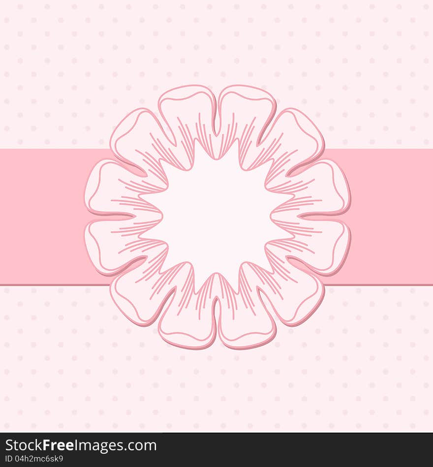 Vector illustration with ornament for greeting card. Vector illustration with ornament for greeting card.